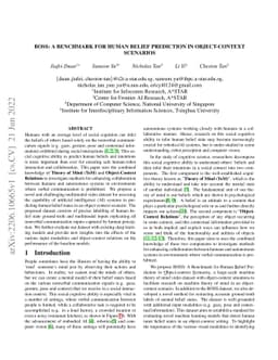 BOSS: A Benchmark for Human Belief Prediction in Object-context
  Scenarios