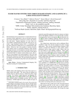 Floor Map Reconstruction Through Radio Sensing and Learning By a Large
  Intelligent Surface