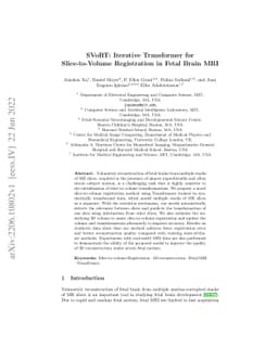 SVoRT: Iterative Transformer for Slice-to-Volume Registration in Fetal
  Brain MRI