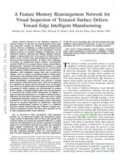 A Feature Memory Rearrangement Network for Visual Inspection of Textured
  Surface Defects Toward Edge Intelligent Manufacturing
