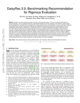 DaisyRec 2.0: Benchmarking Recommendation for Rigorous Evaluation
