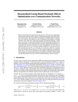 Decentralized Gossip-Based Stochastic Bilevel Optimization over
  Communication Networks