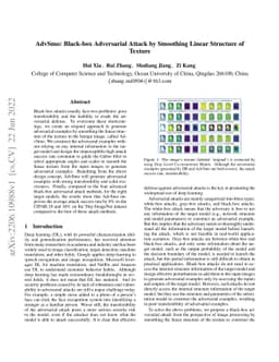 AdvSmo: Black-box Adversarial Attack by Smoothing Linear Structure of
  Texture