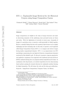 ICC++: Explainable Image Retrieval for Art Historical Corpora using
  Image Composition Canvas