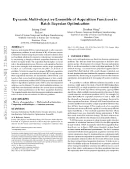 Dynamic Multi-objective Ensemble of Acquisition Functions in Batch
  Bayesian Optimization