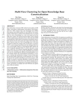 Multi-View Clustering for Open Knowledge Base Canonicalization