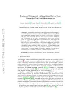 Business Document Information Extraction: Towards Practical Benchmarks