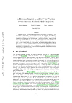 A Bayesian Survival Model for Time-Varying Coefficients and Unobserved
  Heterogeneity