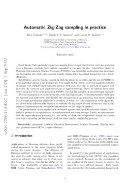 Automatic Zig-Zag sampling in practice