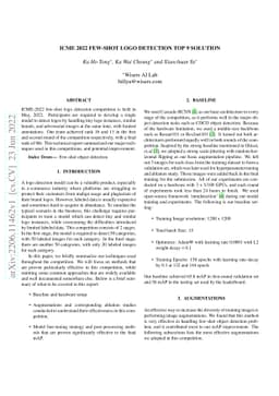 ICME 2022 Few-shot LOGO detection top 9 solution