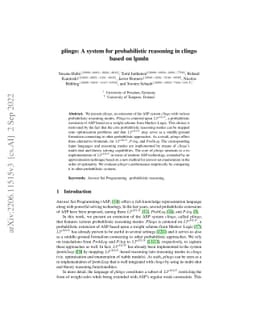 plingo: A system for probabilistic reasoning in clingo based on lpmln