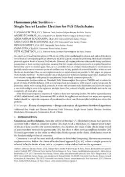 Homomorphic Sortition -- Secret Leader Election for PoS Blockchains