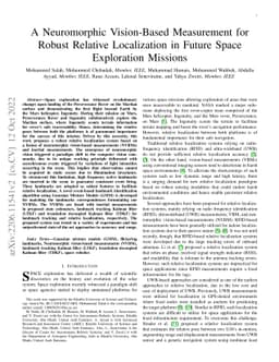 A Neuromorphic Vision-Based Measurement for Robust Relative Localization
  in Future Space Exploration Missions