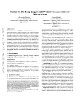 Human-in-the-Loop Large-Scale Predictive Maintenance of Workstations