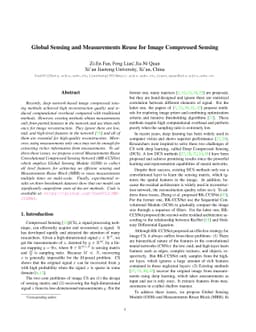 Global Sensing and Measurements Reuse for Image Compressed Sensing