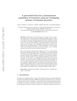 A generalised form for a homogeneous population of structures using an
  overlapping mixture of Gaussian processes