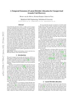 A Temporal Extension of Latent Dirichlet Allocation for Unsupervised
  Acoustic Unit Discovery