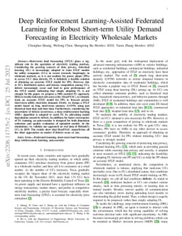 Deep Reinforcement Learning-Assisted Federated Learning for Robust
  Short-term Utility Demand Forecasting in Electricity Wholesale Markets
