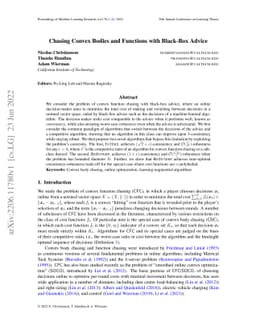 Chasing Convex Bodies and Functions with Black-Box Advice