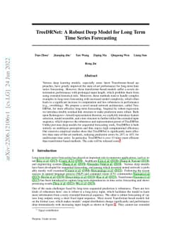 TreeDRNet:A Robust Deep Model for Long Term Time Series Forecasting