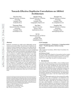 Towards Effective Depthwise Convolutions on ARMv8 Architecture