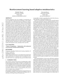 Reinforcement learning based adaptive metaheuristics