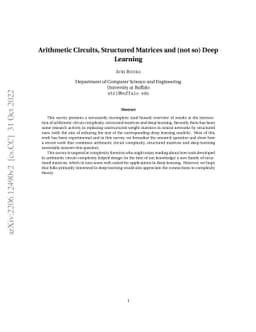 Arithmetic Circuits, Structured Matrices and (not so) Deep Learning