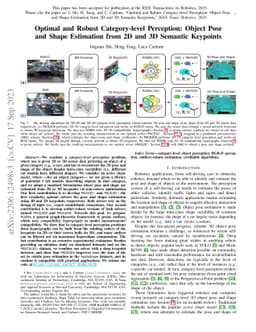 Optimal and Robust Category-level Perception: Object Pose and Shape
  Estimation from 2D and 3D Semantic Keypoints