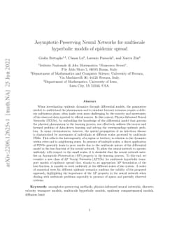 Asymptotic-Preserving Neural Networks for multiscale hyperbolic models
  of epidemic spread
