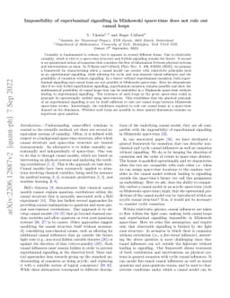 Impossibility of superluminal signalling in Minkowski space-time does
  not rule out causal loops