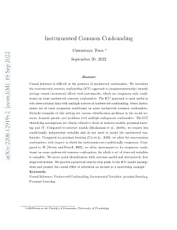 Instrumented Common Confounding