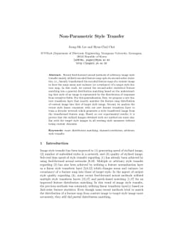 Non-Parametric Style Transfer