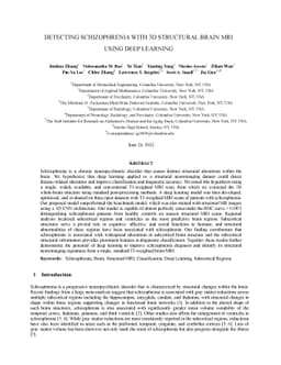 Detecting Schizophrenia with 3D Structural Brain MRI Using Deep Learning
