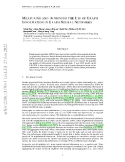 Measuring and Improving the Use of Graph Information in Graph Neural
  Networks