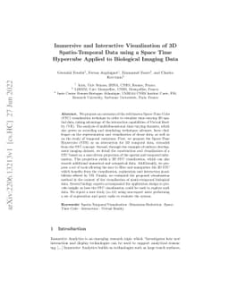 Immersive and Interactive Visualization of 3D Spatio-Temporal Data using
  a Space Time Hypercube