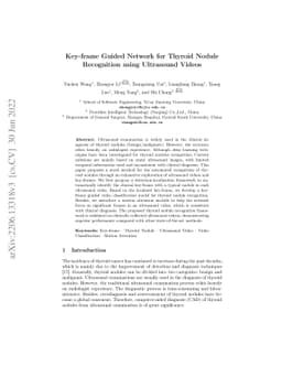 Key-frame Guided Network for Thyroid Nodule Recognition using Ultrasound
  Videos