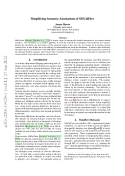 Simplifying Semantic Annotations of SMCalFlow
