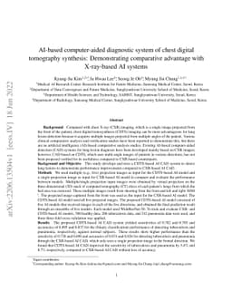 AI-based computer-aided diagnostic system of chest digital tomography
  synthesis: Demonstrating comparative advantage with X-ray-based AI systems