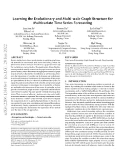 Learning the Evolutionary and Multi-scale Graph Structure for
  Multivariate Time Series Forecasting