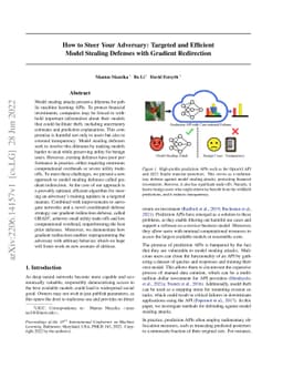 How to Steer Your Adversary: Targeted and Efficient Model Stealing
  Defenses with Gradient Redirection