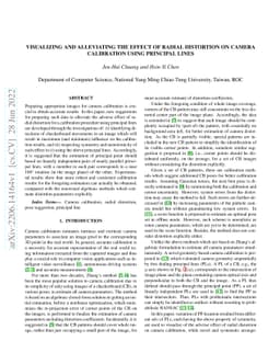 Visualizing and Alleviating the Effect of Radial Distortion on Camera
  Calibration Using Principal Lines
