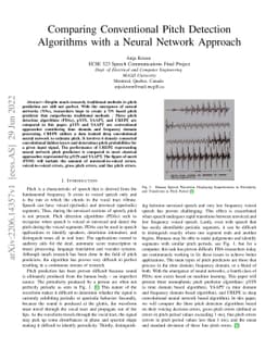 Comparing Conventional Pitch Detection Algorithms with a Neural Network
  Approach