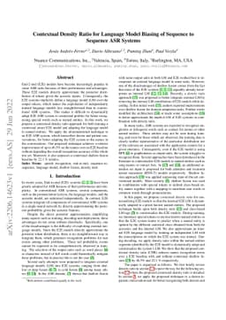 Contextual Density Ratio for Language Model Biasing of Sequence to
  Sequence ASR Systems