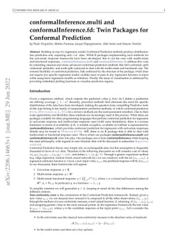 conformalInference.multi and conformalInference.fd: Twin Packages for
  Conformal Prediction