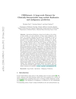 CIRDataset: A large-scale Dataset for Clinically-Interpretable lung
  nodule Radiomics and malignancy prediction