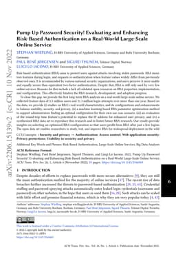 Pump Up Password Security! Evaluating and Enhancing Risk-Based
  Authentication on a Real-World Large-Scale Online Service