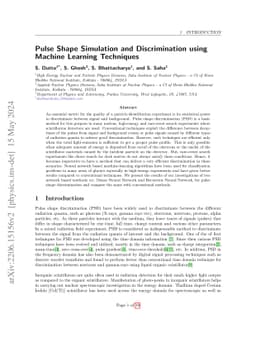 Pulse Shape Simulation and Discrimination using Machine-Learning
  Techniques