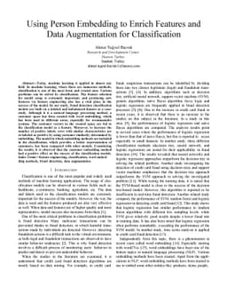 Using Person Embedding to Enrich Features and Data Augmentation for
  Classification