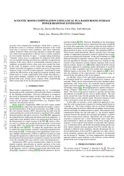Acoustic Room Compensation Using Local PCA-based Room Average Power
  Response Estimation