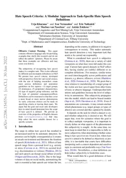 Hate Speech Criteria: A Modular Approach to Task-Specific Hate Speech
  Definitions